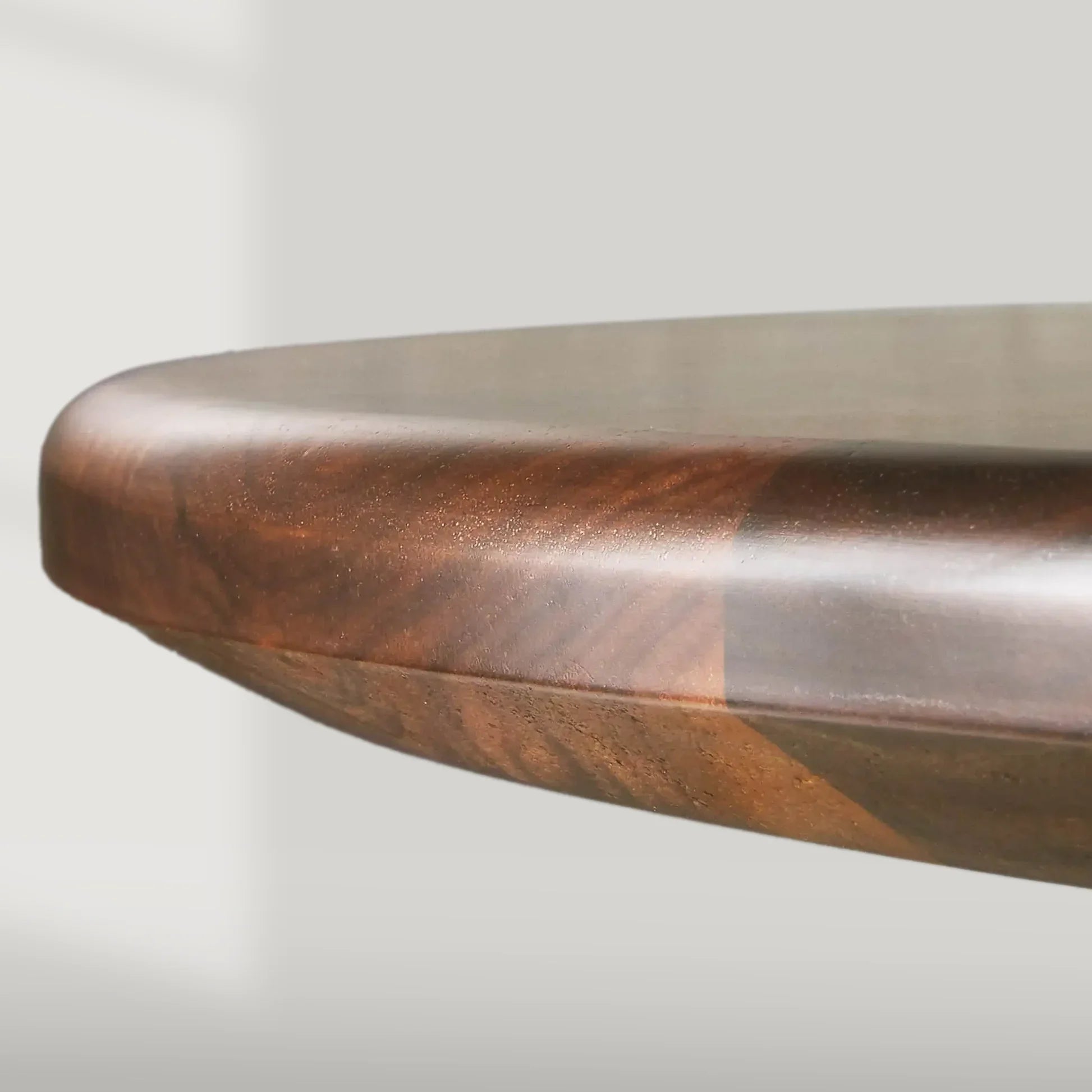 Jacob Oval Wood Dining Table with Vertex Base