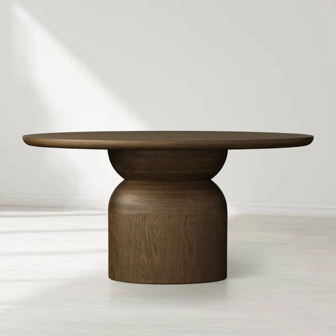 Perth Oval Solid Wood Dining Table with Artisan Crafted Romanian Oak