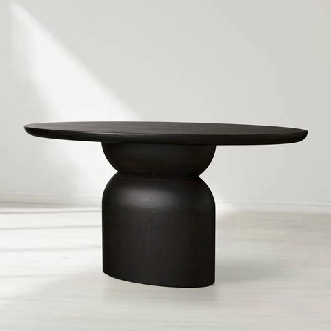 Perth Oval Solid Wood Dining Table with Artisan Crafted Romanian Oak