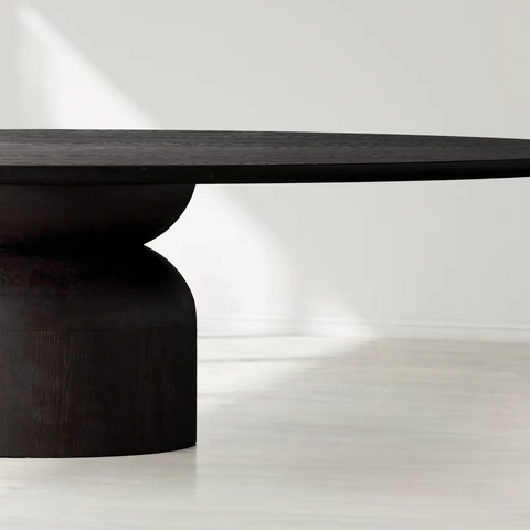 Perth Oval Solid Wood Dining Table with Artisan Crafted Romanian Oak