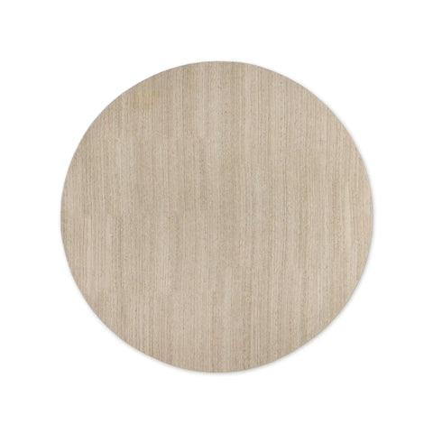 Novra Hand-Knotted Round Wool Rug in Natural