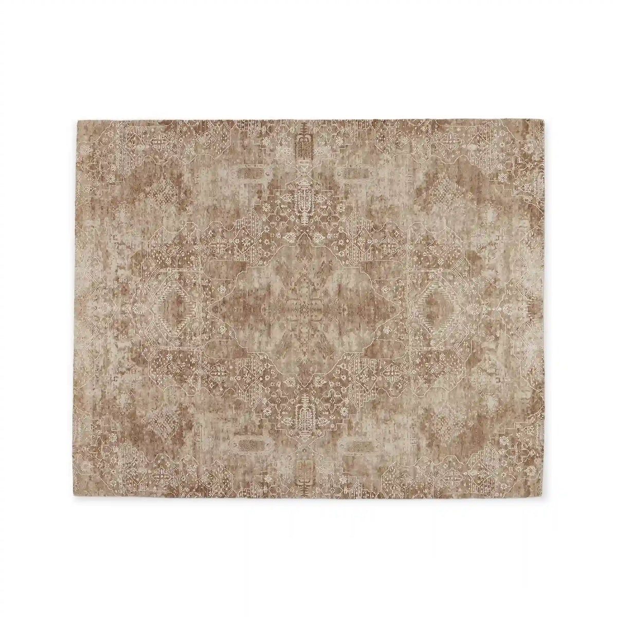 Lucira 6'x9' Hand-Knotted Brown Rug