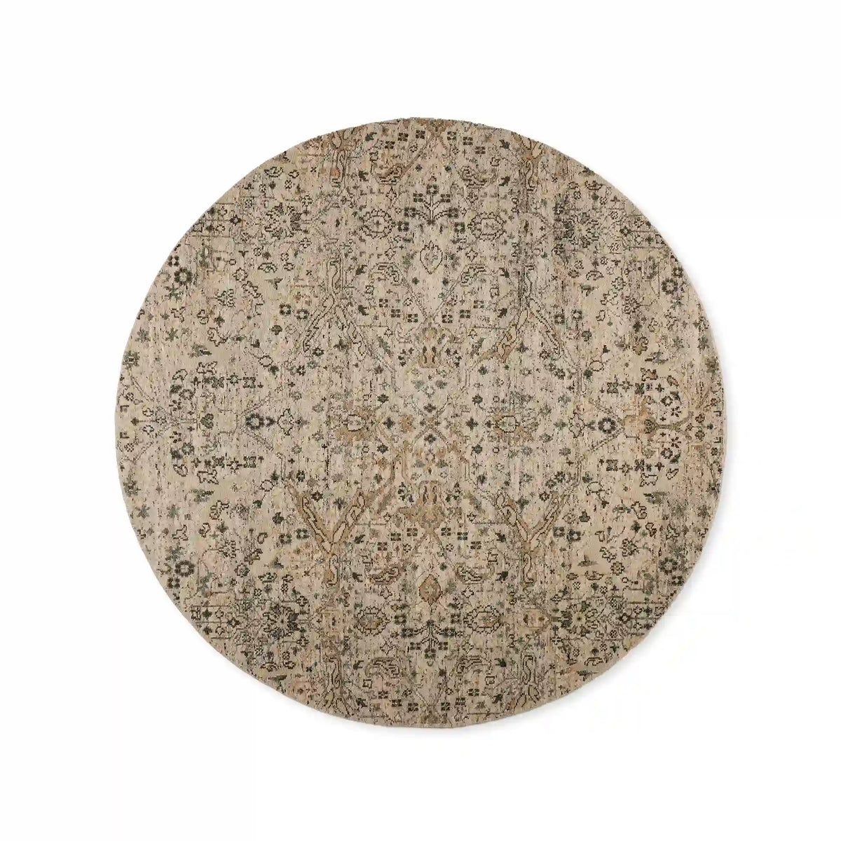 Faymynte Hand-Knotted Round Rug
