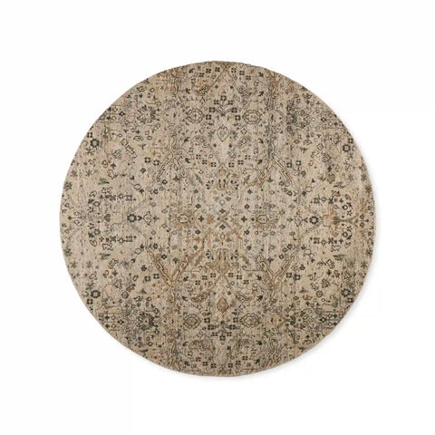 Faymynte Hand-Knotted Round Rug