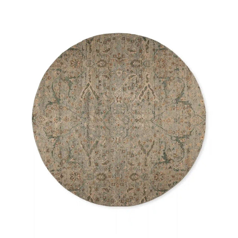 Faymynte Hand-Knotted Round Rug