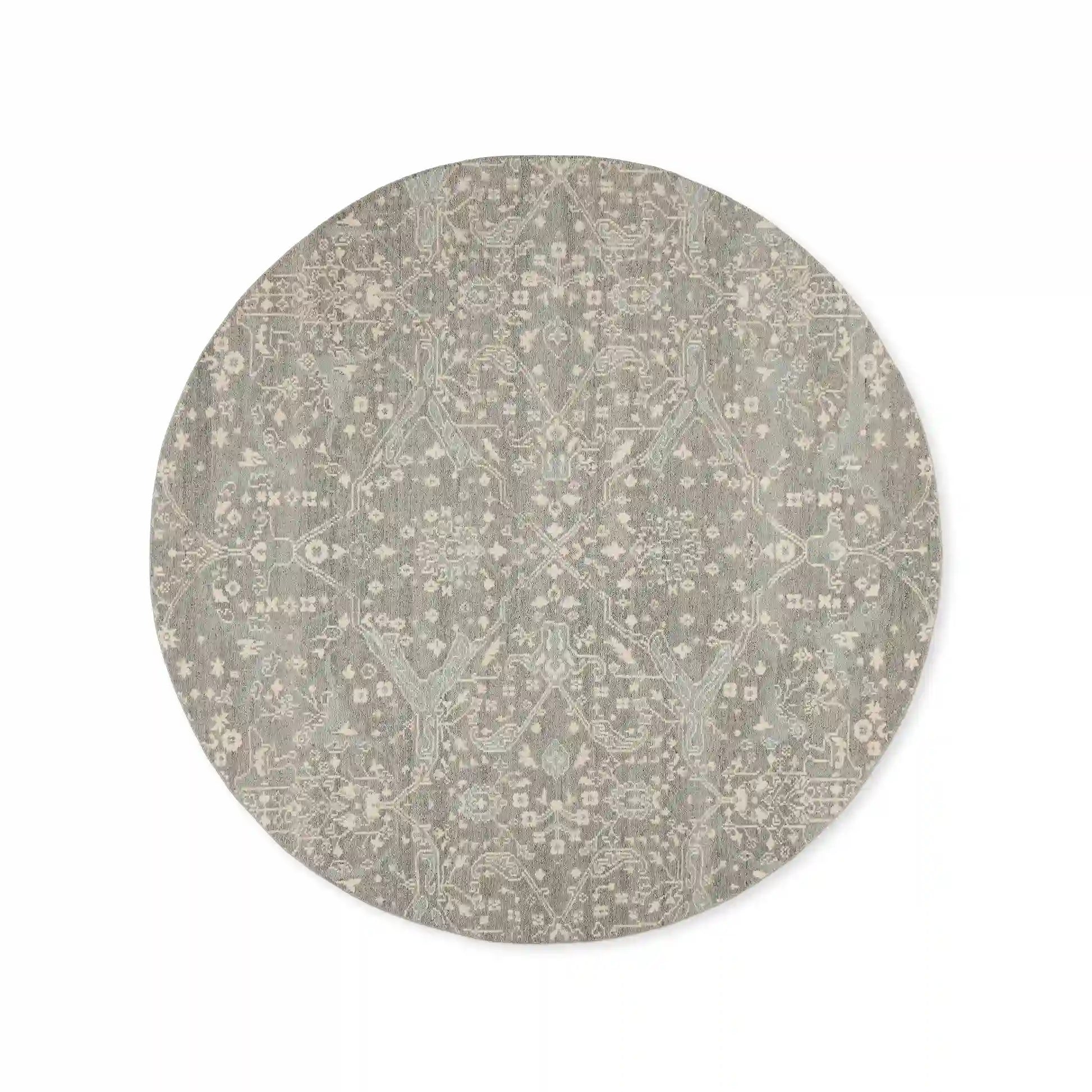 Faymynte Hand-Knotted Round Rug