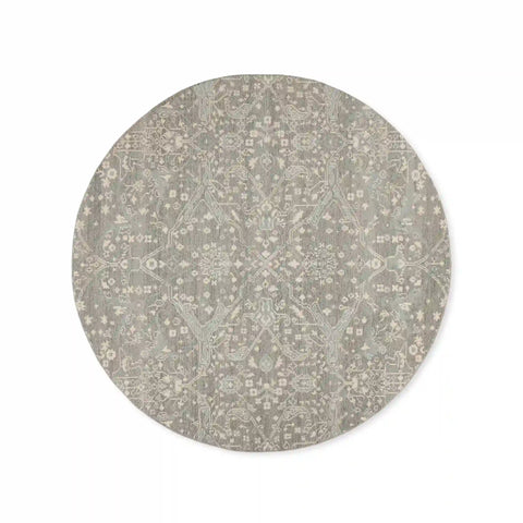 Faymynte Hand-Knotted Round Rug