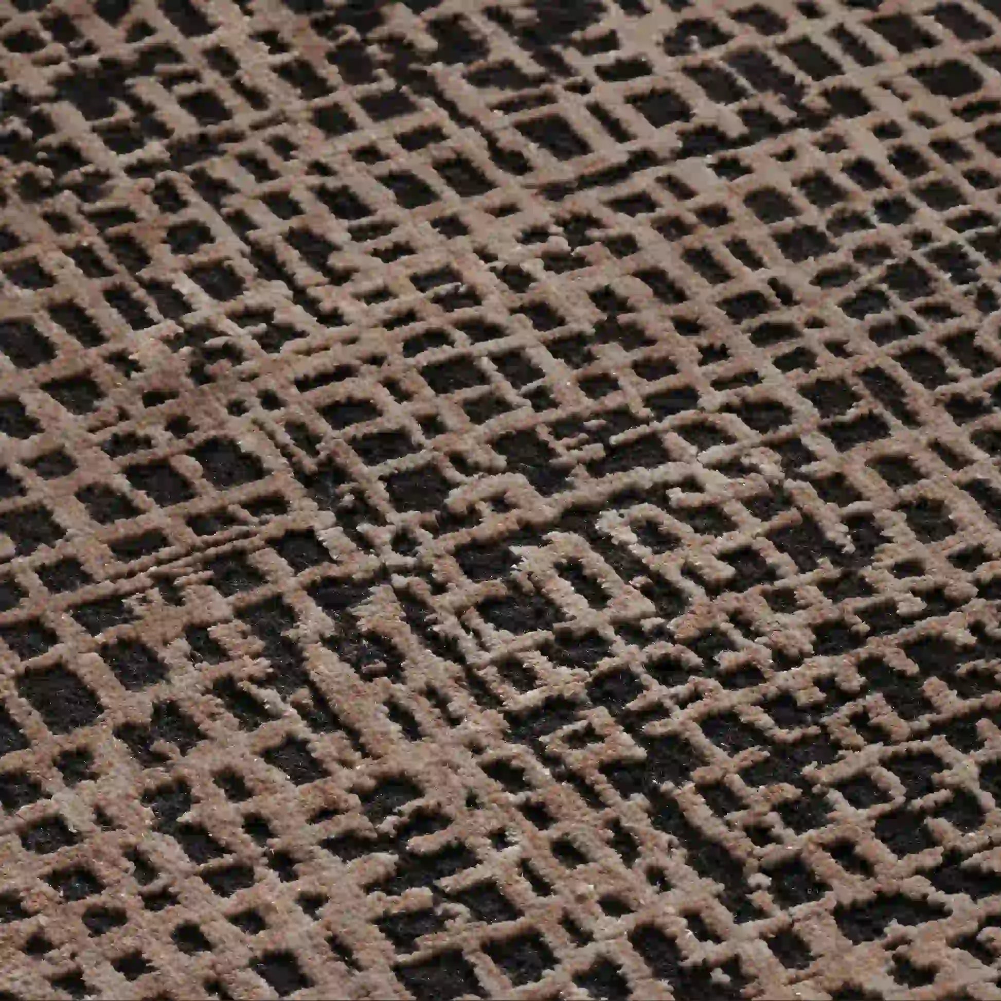 Fostra Modern Hand-Knotted Wool Rayon Area Rug
