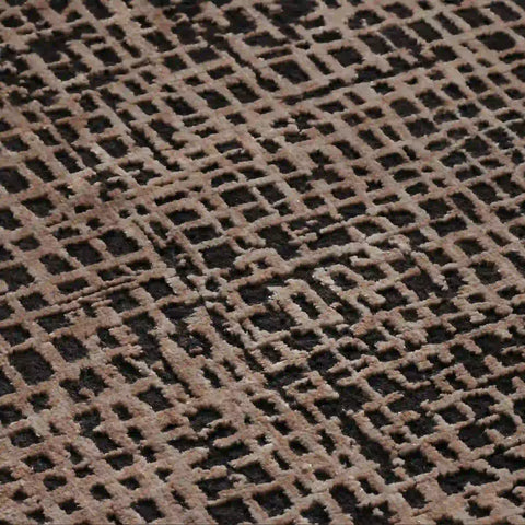 Fostra Modern Hand-Knotted Wool Rayon Area Rug