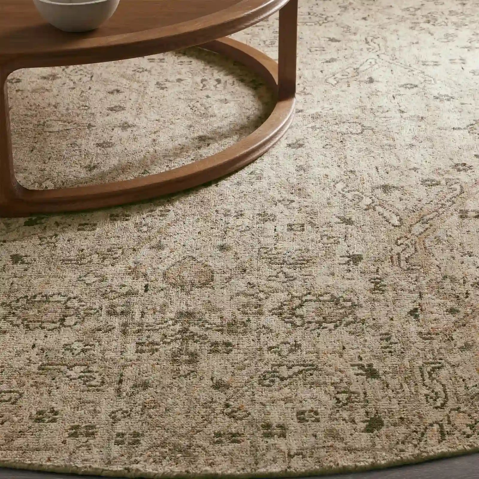 Faymynte Hand-Knotted Round Rug