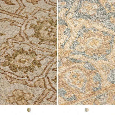 Syanna Hand-Knotted Wool Rug in Blue or Moss