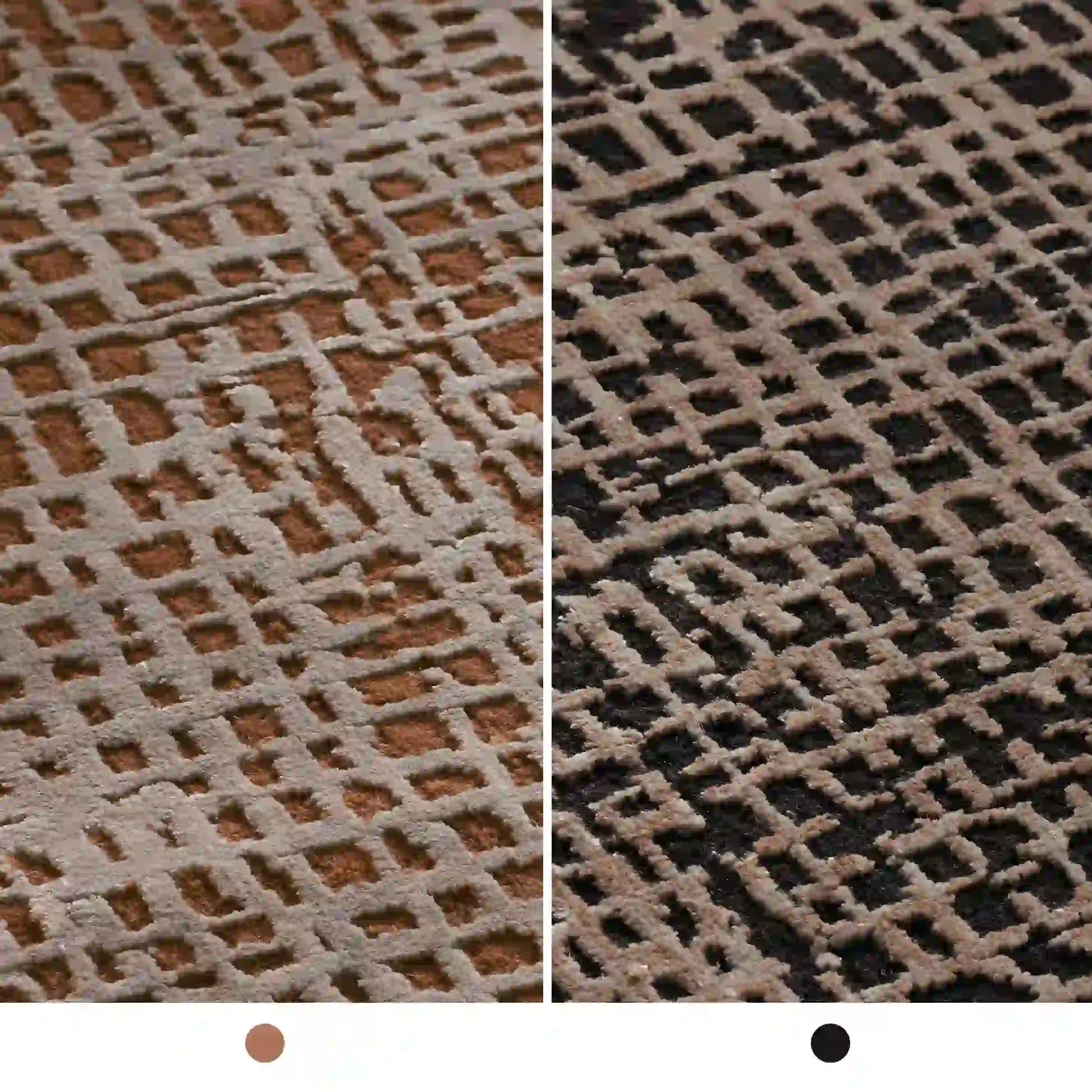 Fostra Modern Hand-Knotted Wool Rayon Area Rug