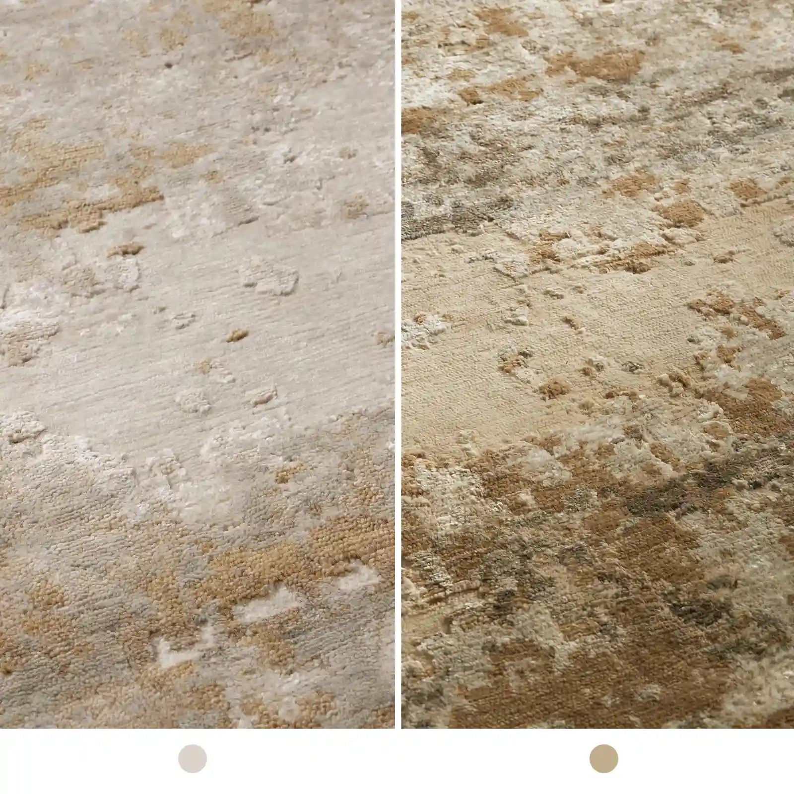 Vyona Hand-Knotted Round Rug in Fog or Sand