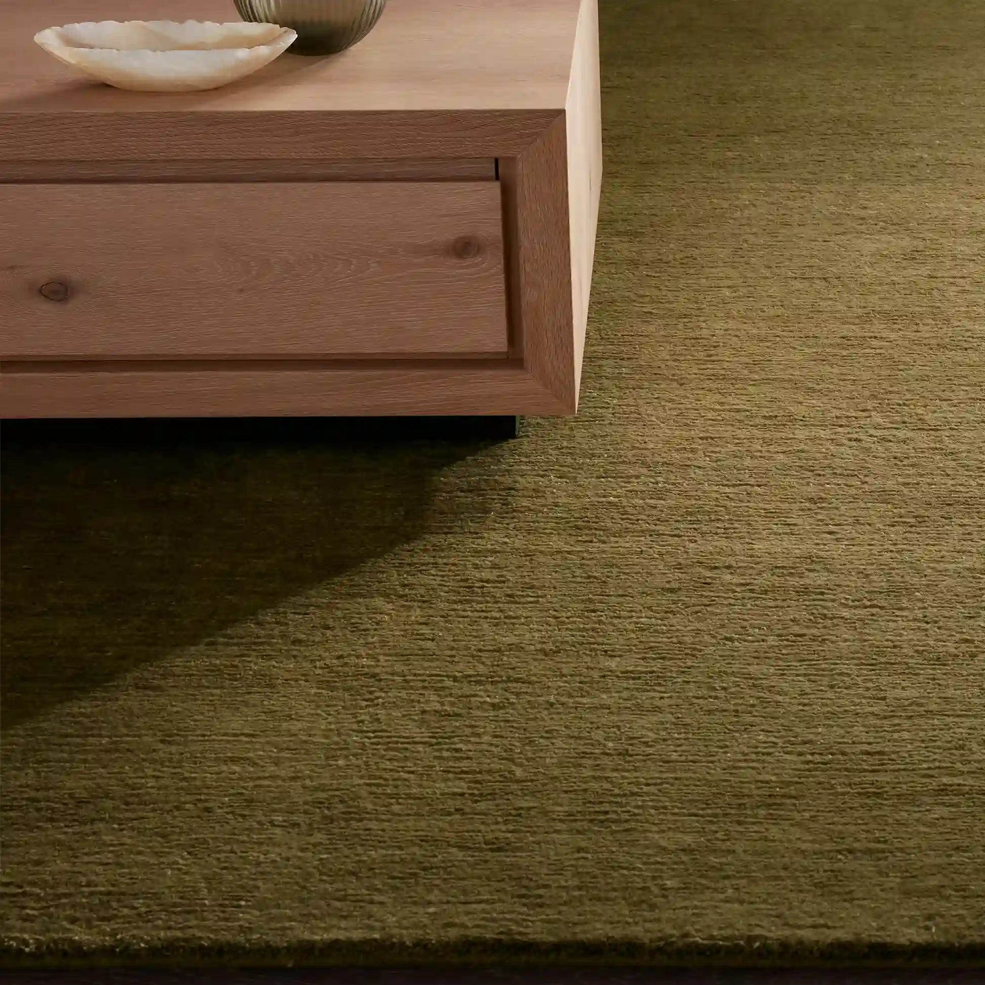 Cashmere Blend Hand-Knotted Wool Area Rug