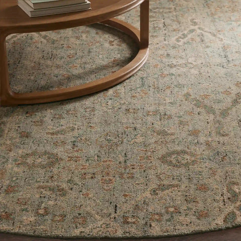 Faymynte Hand-Knotted Round Rug