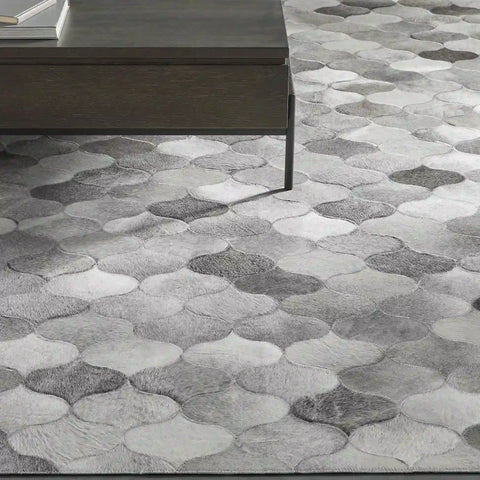 Ambrilē Grey Hair on Hide Large Area Rug 8x10