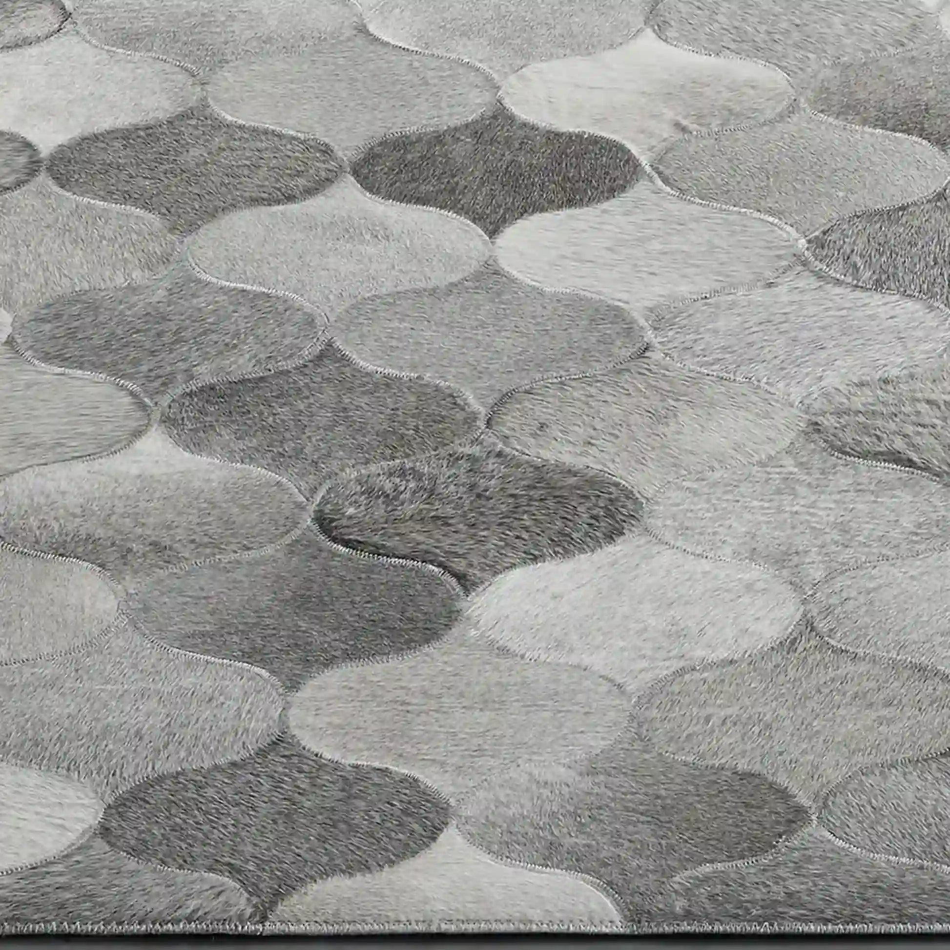 Ambrilē Grey Hair on Hide Large Area Rug 8x10