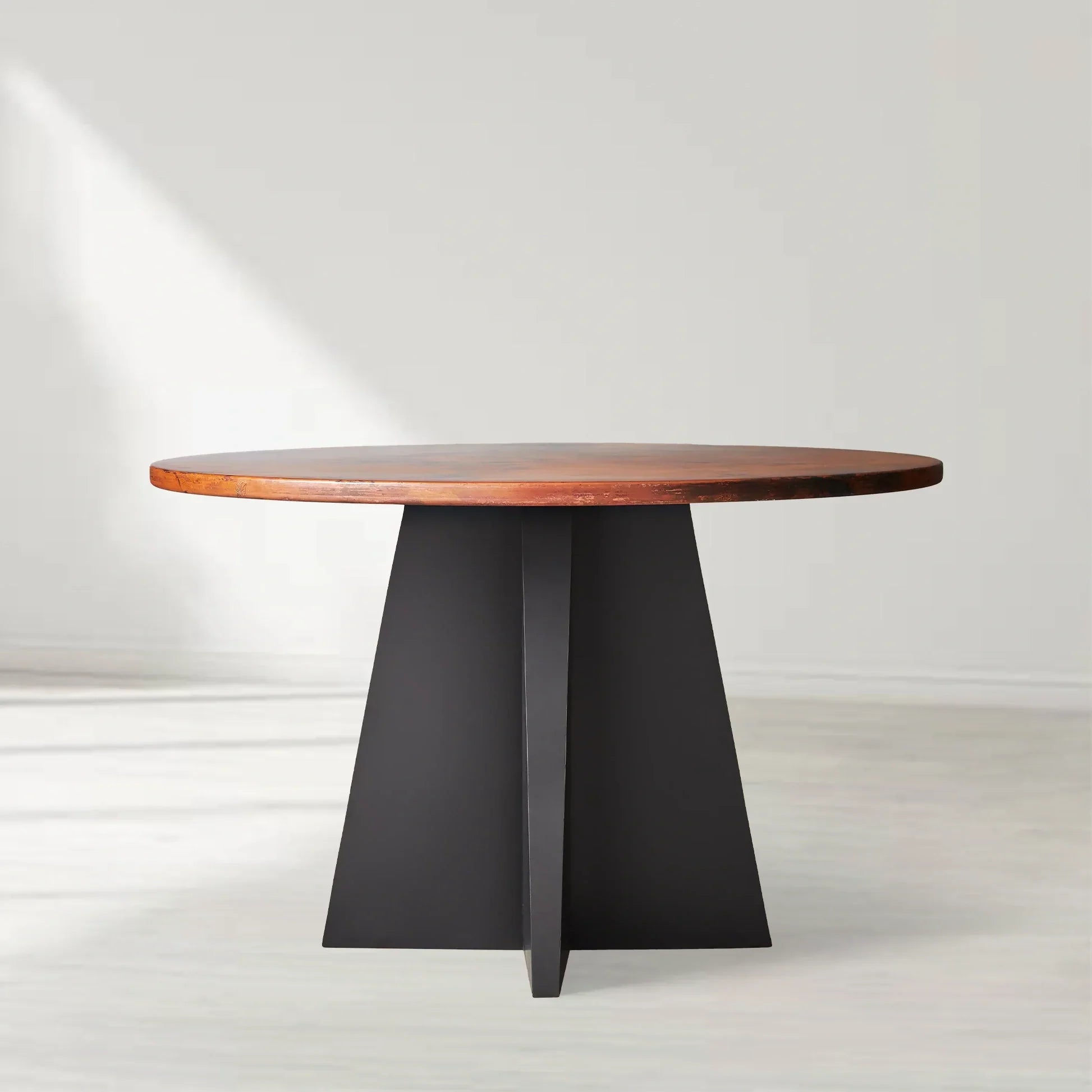 Vertex Round Recycled Metal Dining Table