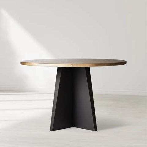 Vertex Round Recycled Metal Dining Table