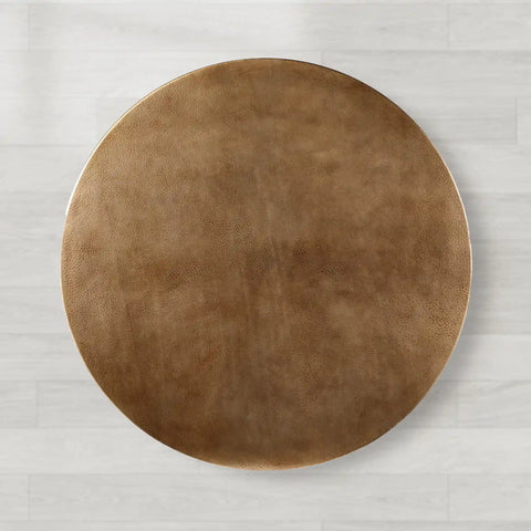 Wade Round Recycled Metal Bistro Table with Cast Iron Base