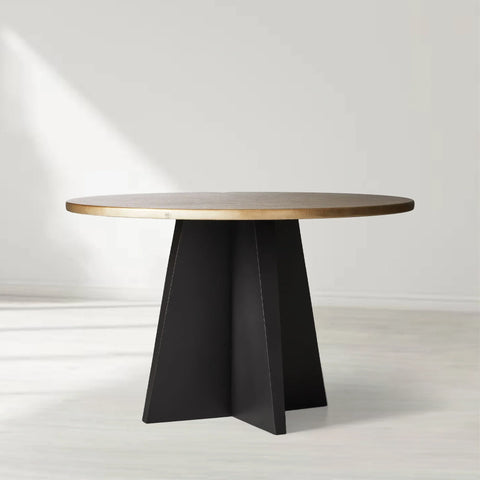 Vertex Round Recycled Metal Dining Table