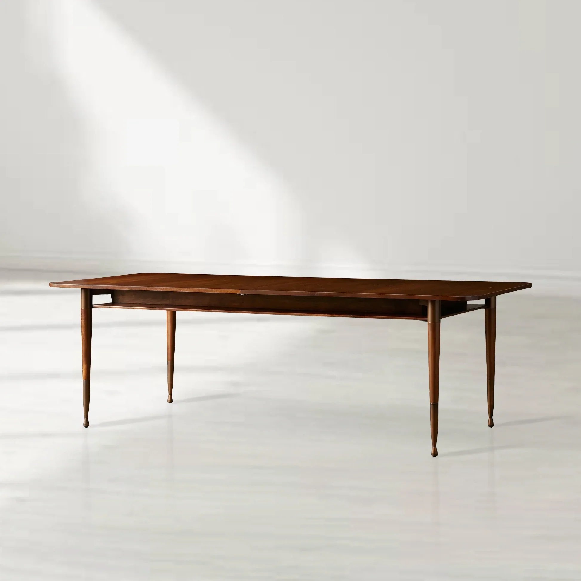 Ross Rectangular Walnut Wood Extension Dining Table