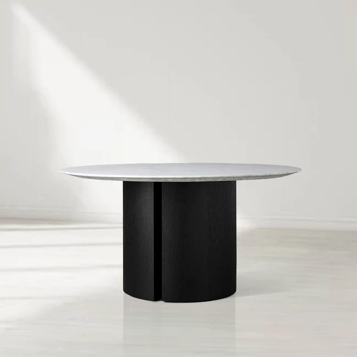 Saint Germain Round Marble Top Dining Table with Dauphine Base