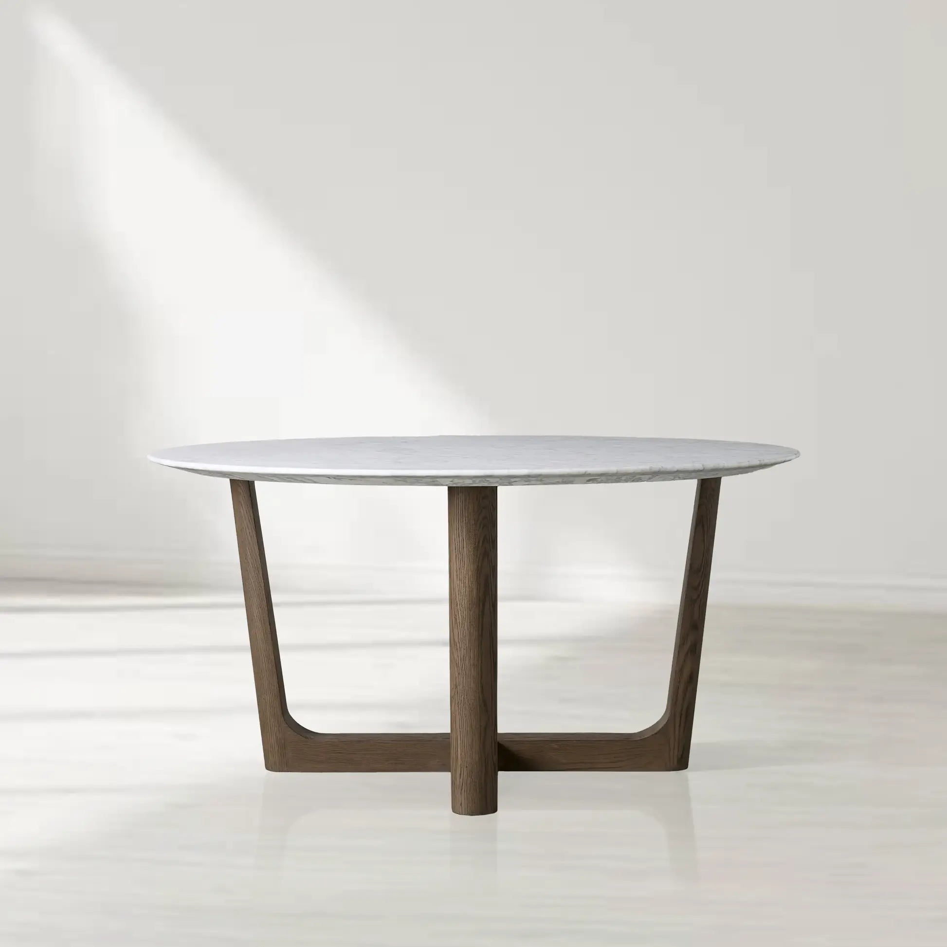 Saint Germain Round Marble Top Dining Table with Rennes Base