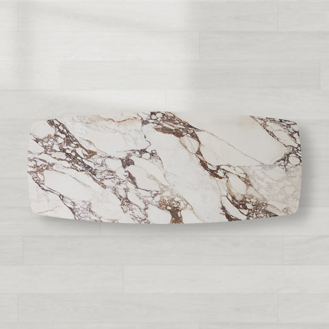 Vincenza Rectangular Ceramic Top Dining Table with Toulouse Base