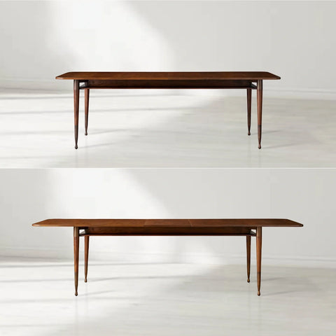 Ross Rectangular Walnut Wood Extension Dining Table