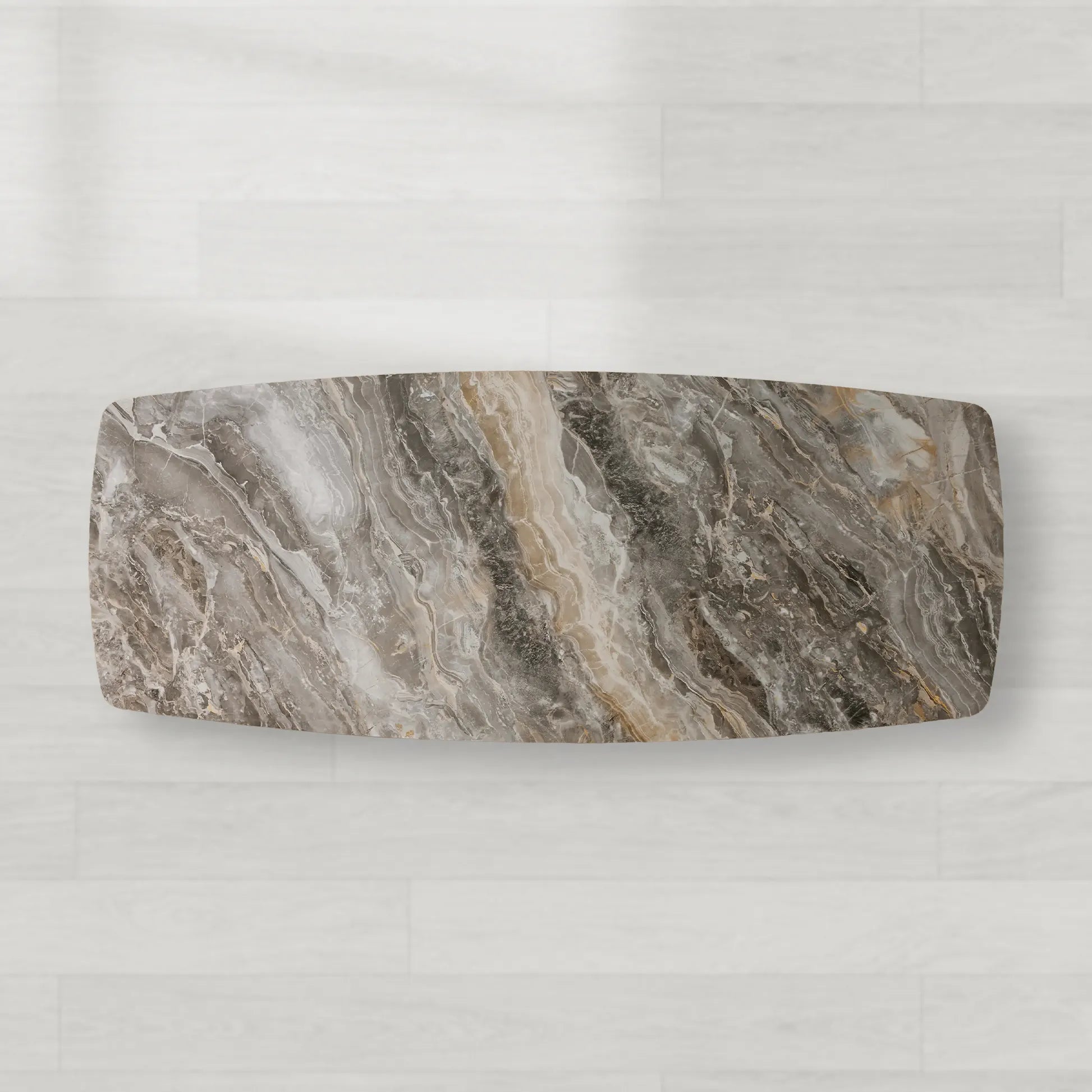 Vincenza Rectangular Ceramic Top Dining Table with Toulouse Base