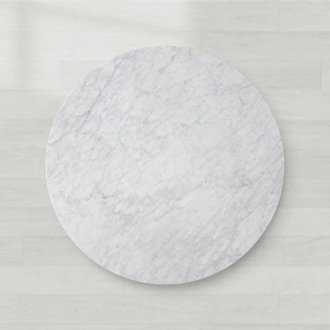 Saint Germain Round Marble Top Dining Table with Dauphine Base