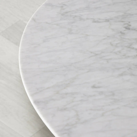 Saint Germain Round Marble Top Dining Table with Rennes Base