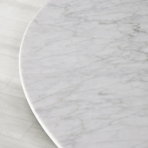 Saint Germain Round Marble Top Dining Table with Dauphine Base