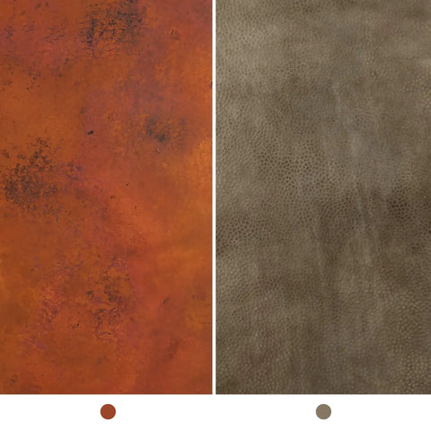 Wade Round Recycled Metal Dining Table with Cast Iron Base