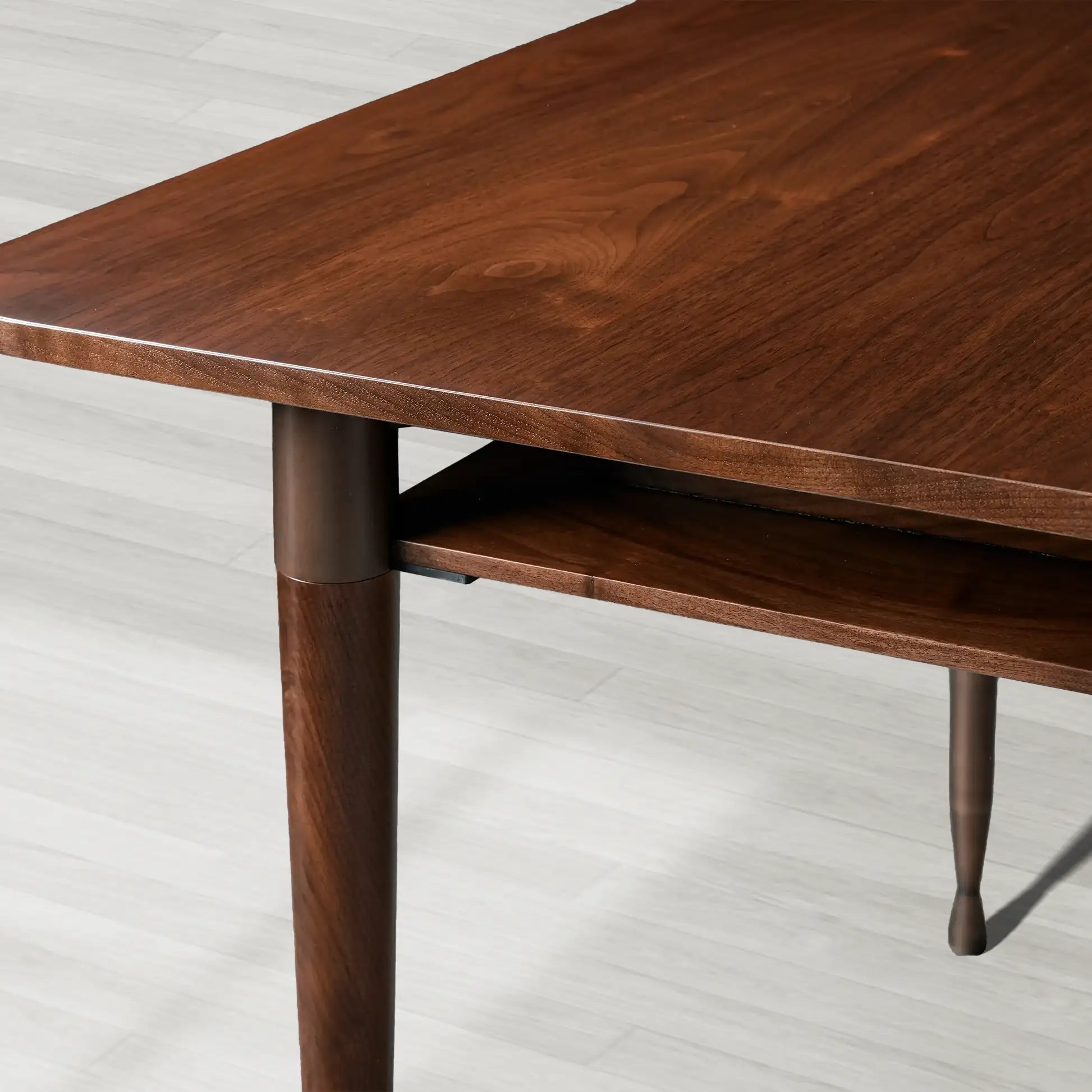 Ross Rectangular Walnut Wood Extension Dining Table