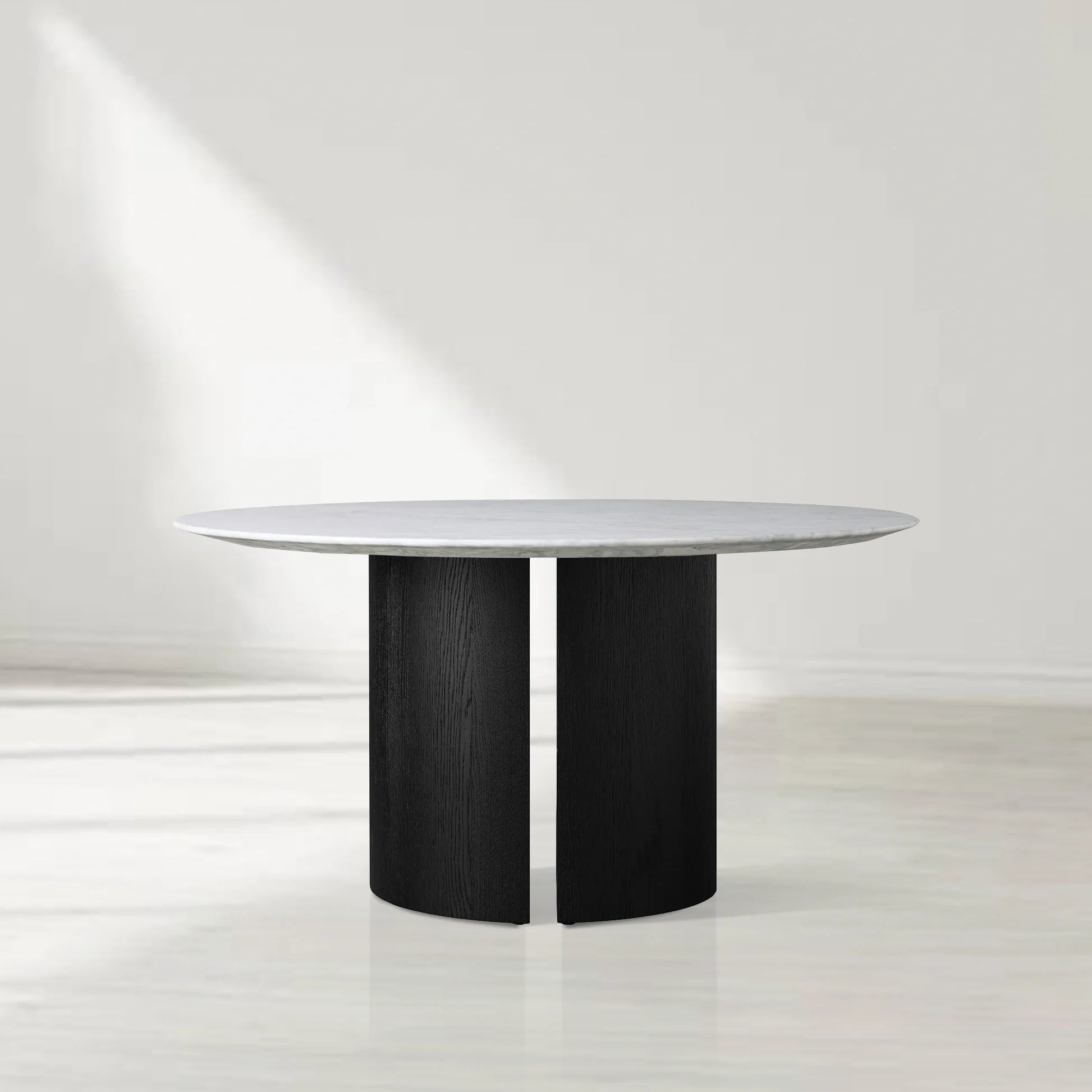 Saint Germain Round Marble Top Dining Table with Dauphine Base