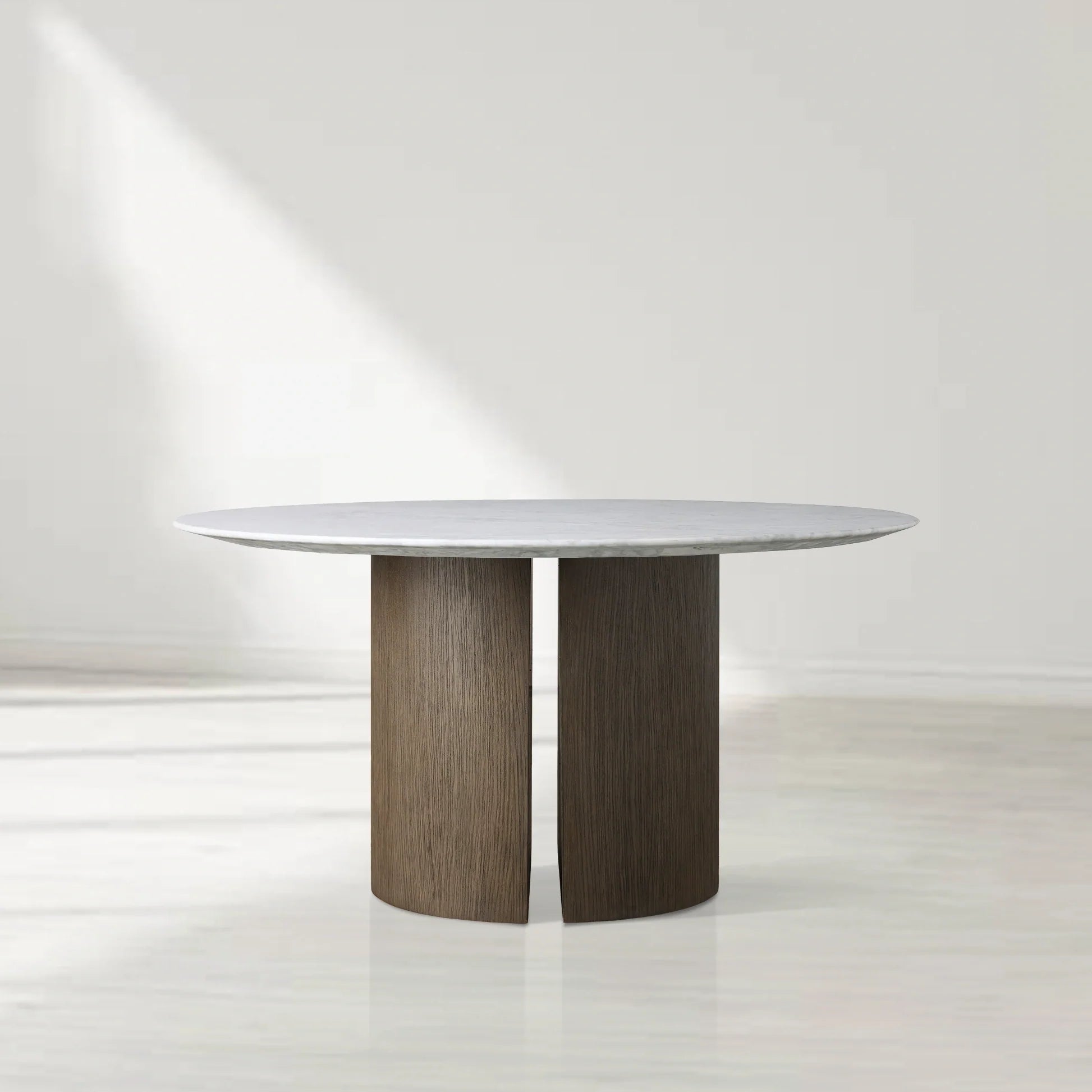 Saint Germain Round Marble Top Dining Table with Dauphine Base