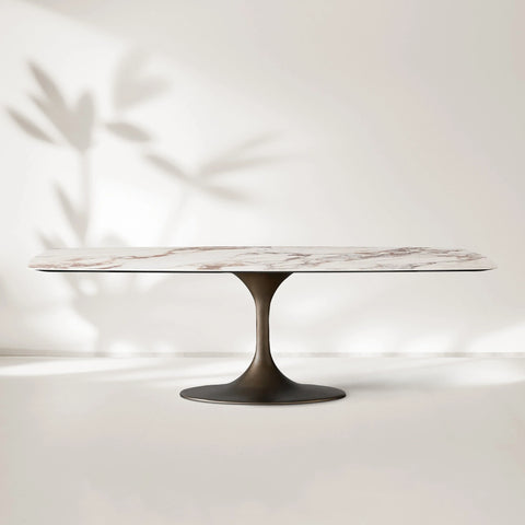 Vincenza Marble-Look Ceramic Dining Table