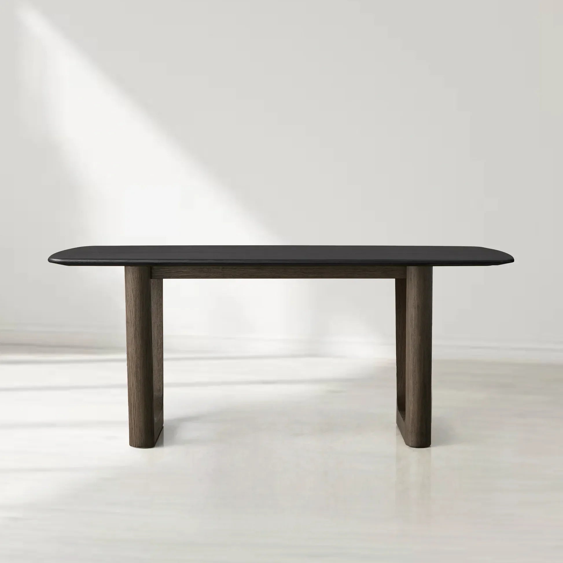 Saint Germain Rectangular Solid Wood Dining Table with Rennes Base