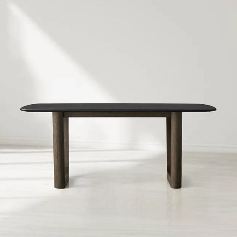Saint Germain Rectangular Solid Wood Dining Table with Rennes Base