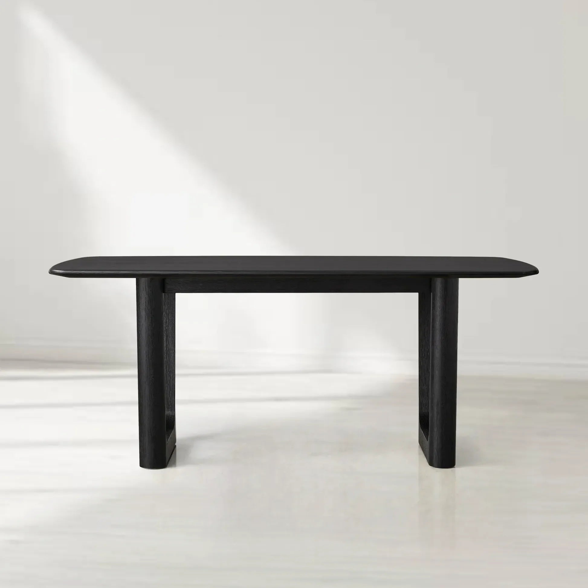 Saint Germain Rectangular Solid Wood Dining Table with Rennes Base
