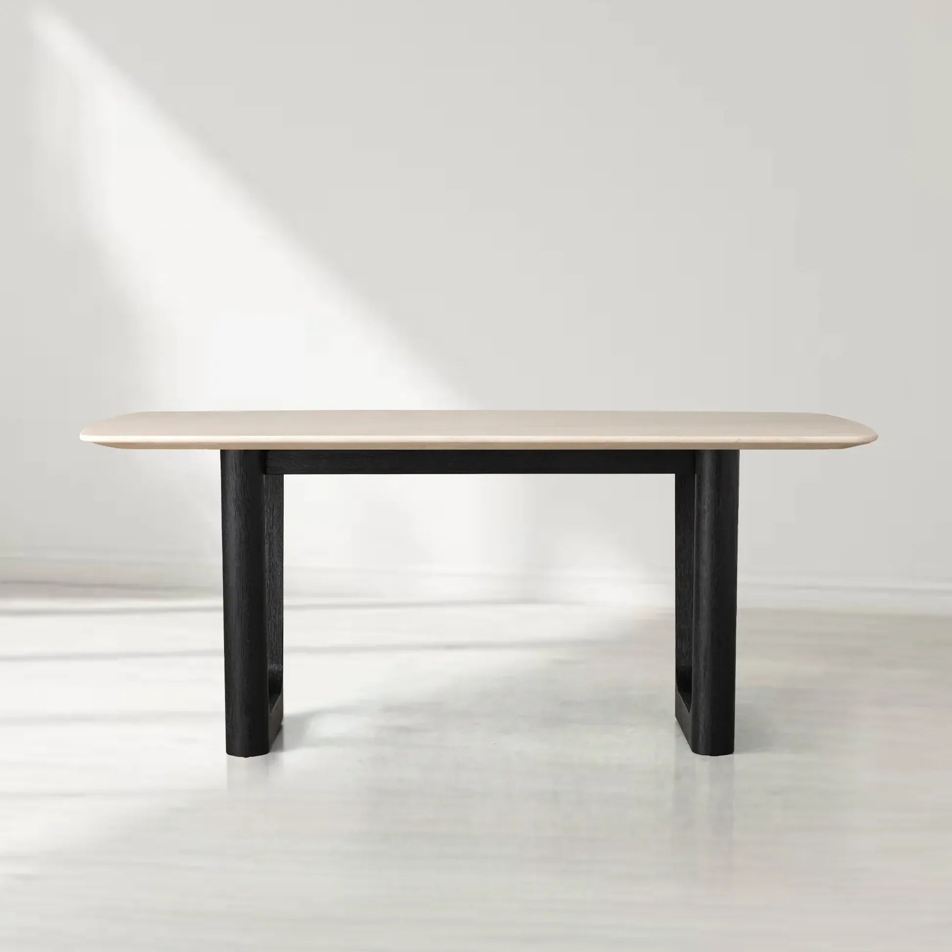 Saint Germain Rectangular Marble Top Dining Table with Rennes Base