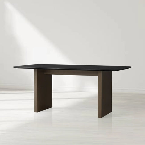Saint Germain Rectangular Wood Dining Table with Clement Base