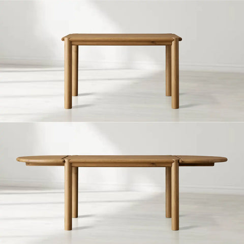 Sulina Rectangular Wood Extension Dining Table