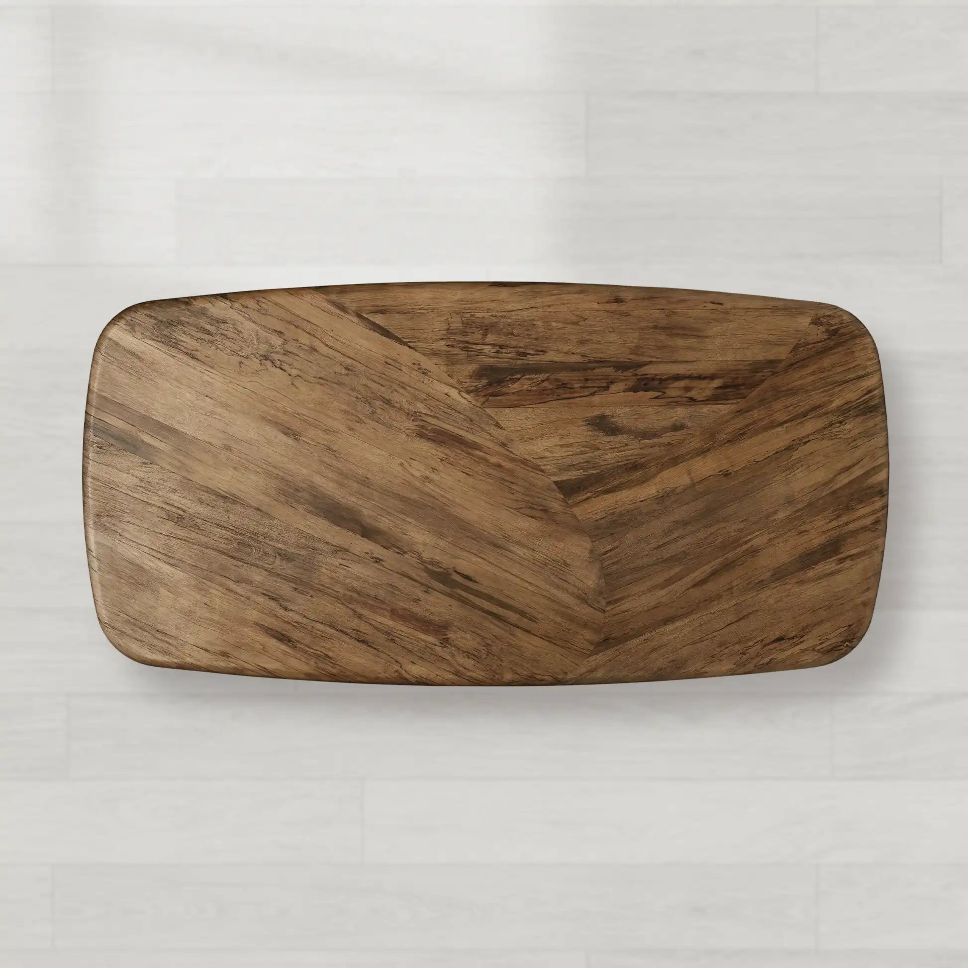 San Rafael Rectangular Wood Dining Table with Sculpted Base