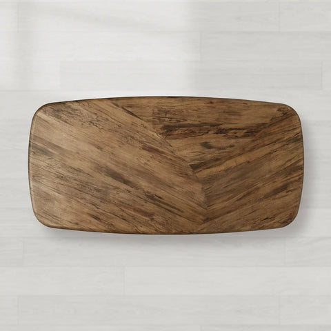 San Rafael Rectangular Wood Dining Table with Sculpted Base