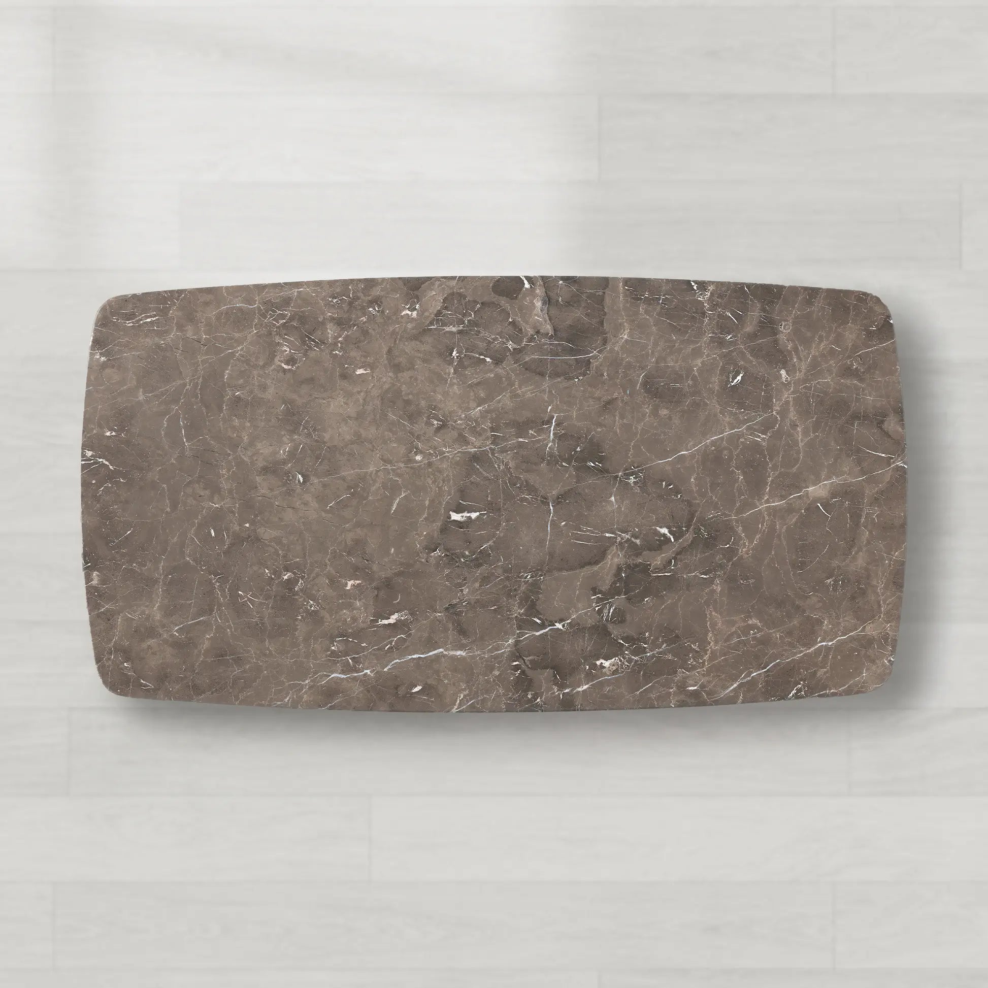 Saint Germain Rectangular Marble Top Dining Table with Clement Wood Base