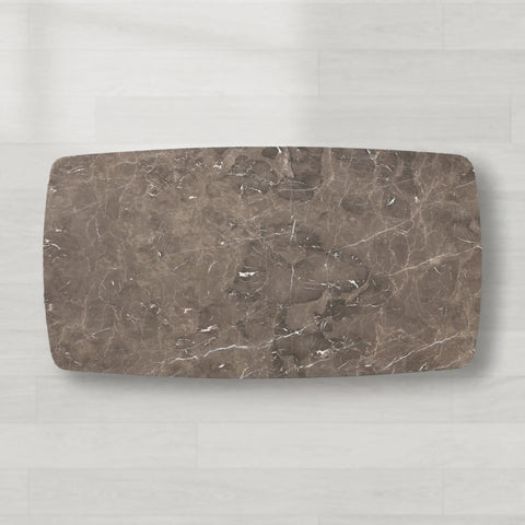 Saint Germain Rectangular Marble Top Dining Table with Clement Wood Base