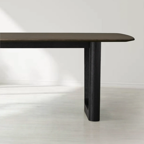 Saint Germain Rectangular Solid Wood Dining Table with Rennes Base